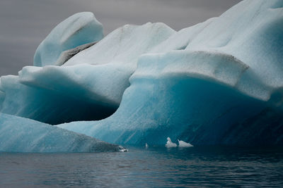 Scenic view of frozen sea