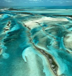 High angle view of sea shore