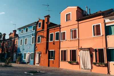 Low angle view of buildings against sky