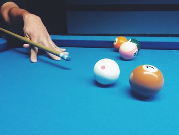 Man playing pool