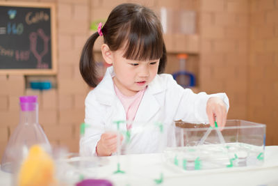 Close-up of girl looking away