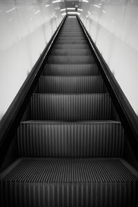 Low angle view of escalator