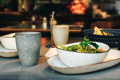 Close-up of potted plant on table