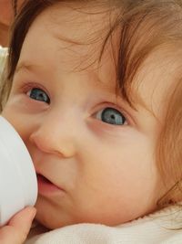 Close-up portrait of cute baby