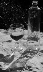 Close-up of wine glass on table