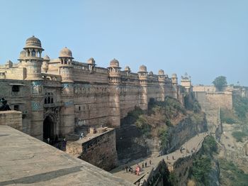 View of fort against clear sky