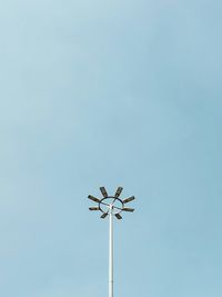 Low angle view of street light against clear sky