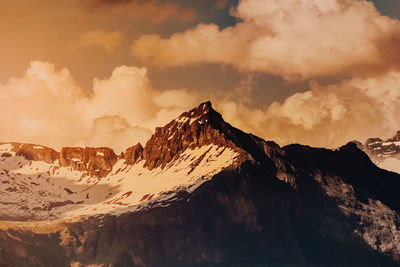 Panoramic view of mountains against sky