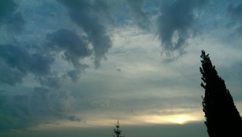 Low angle view of cloudy sky