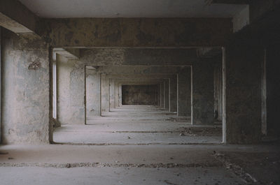 Interior of abandoned building