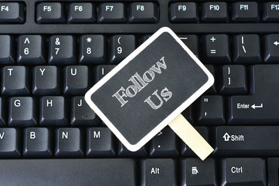 Close-up of computer keyboard