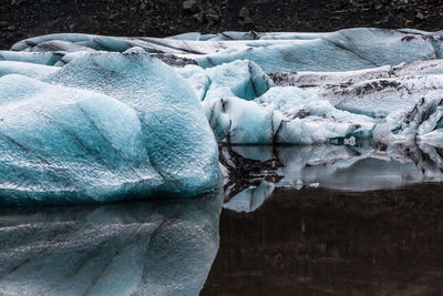 View of frozen lake