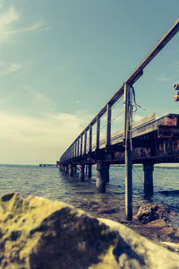 View of pier over sea