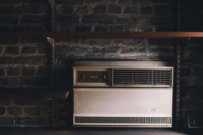 Close-up view of brick wall