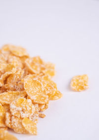 Close-up of pasta against white background