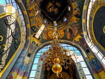 Low angle view of ceiling of building