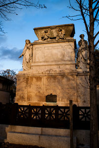 Low angle view of statue