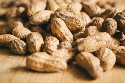 Close-up of walnuts on table