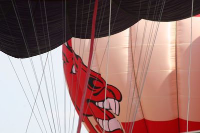 Close-up of cropped parachute 