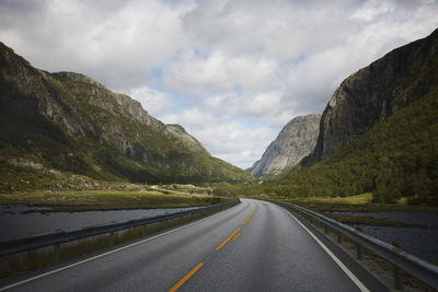 View of road in mountains