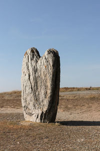 Menhir beg er goalennec, quiberon, department morbihan in brittany, france