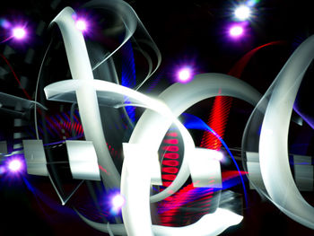 Multi colored light painting at night