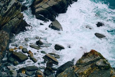 The rocks in the sea