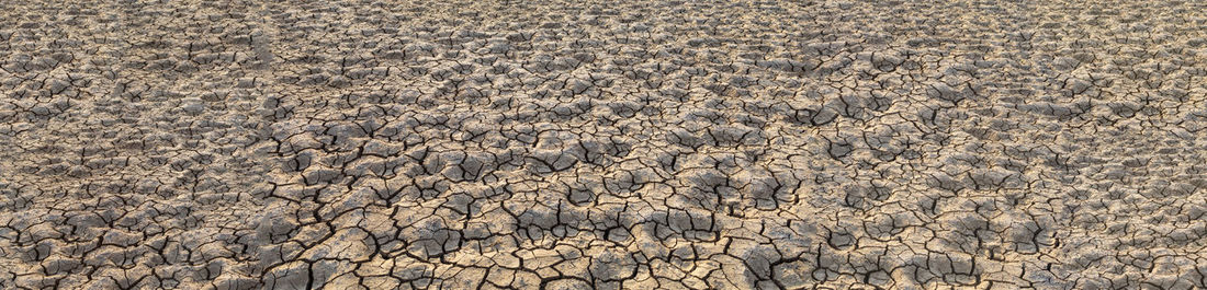 Full frame shot of cracked land