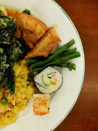 Close-up of meal served in plate