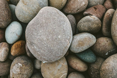 Full frame shot of pebbles