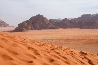 Scenic view of desert against sky