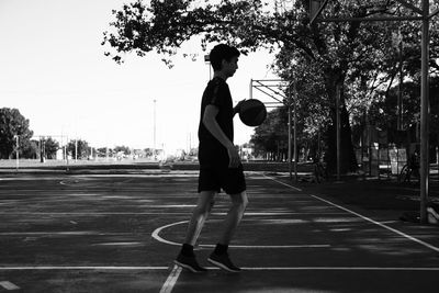 Young basketball player