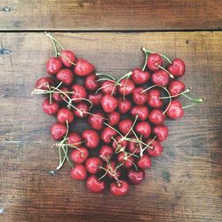 Close-up of cherries on tree