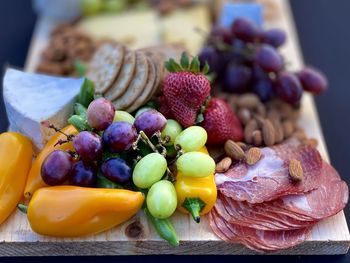 Close-up of fruits on table