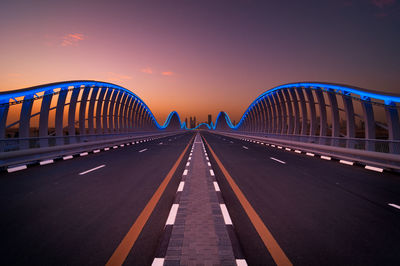 View of bridge against sky during sunset