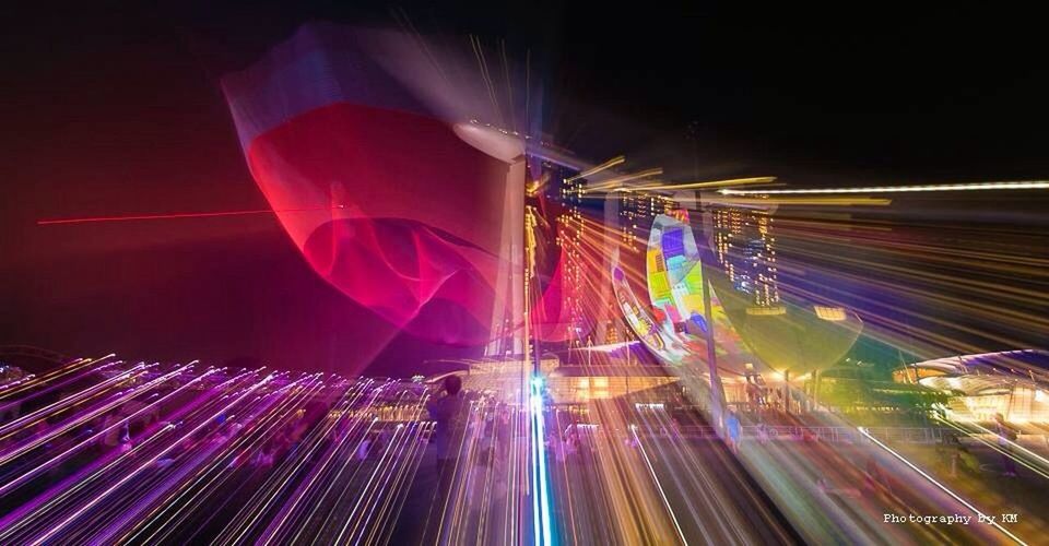 illuminated, night, long exposure, light trail, speed, motion, blurred motion, transportation, multi colored, city, lighting equipment, traffic, road, city life, street, on the move, architecture, light - natural phenomenon, built structure, tail light