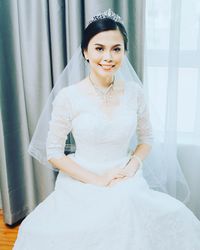 Portrait of smiling young woman