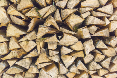 Full frame shot of firewood