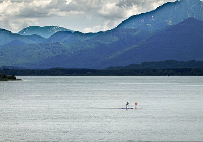 Scenic view of lake against mountains