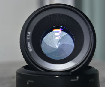 Close-up of camera