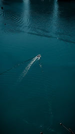 High angle view of sea