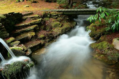 Stream flowing through rocks