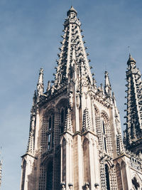 Low angle view of temple building against sky