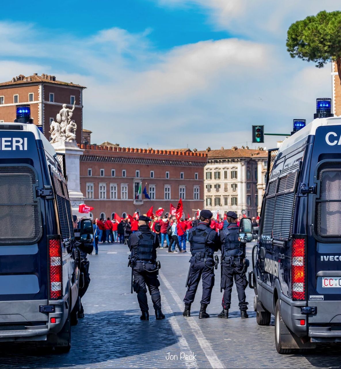 police force, sky, outdoors, cloud - sky, city, people, cultures, military uniform, adult, adults only, day