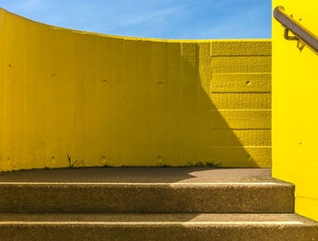Close-up of yellow wall