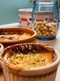 Close-up of food in bowl on table
