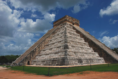 The maya ruins at chichen itza in in the jungle of the yucatan in mexico