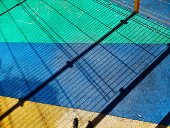 High angle view of swimming pool on wall