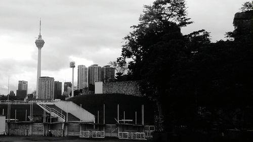 Low angle view of buildings against sky