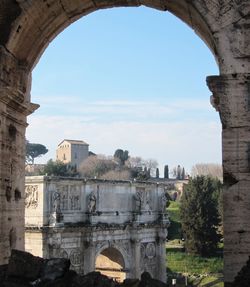 Low angle view of historical building